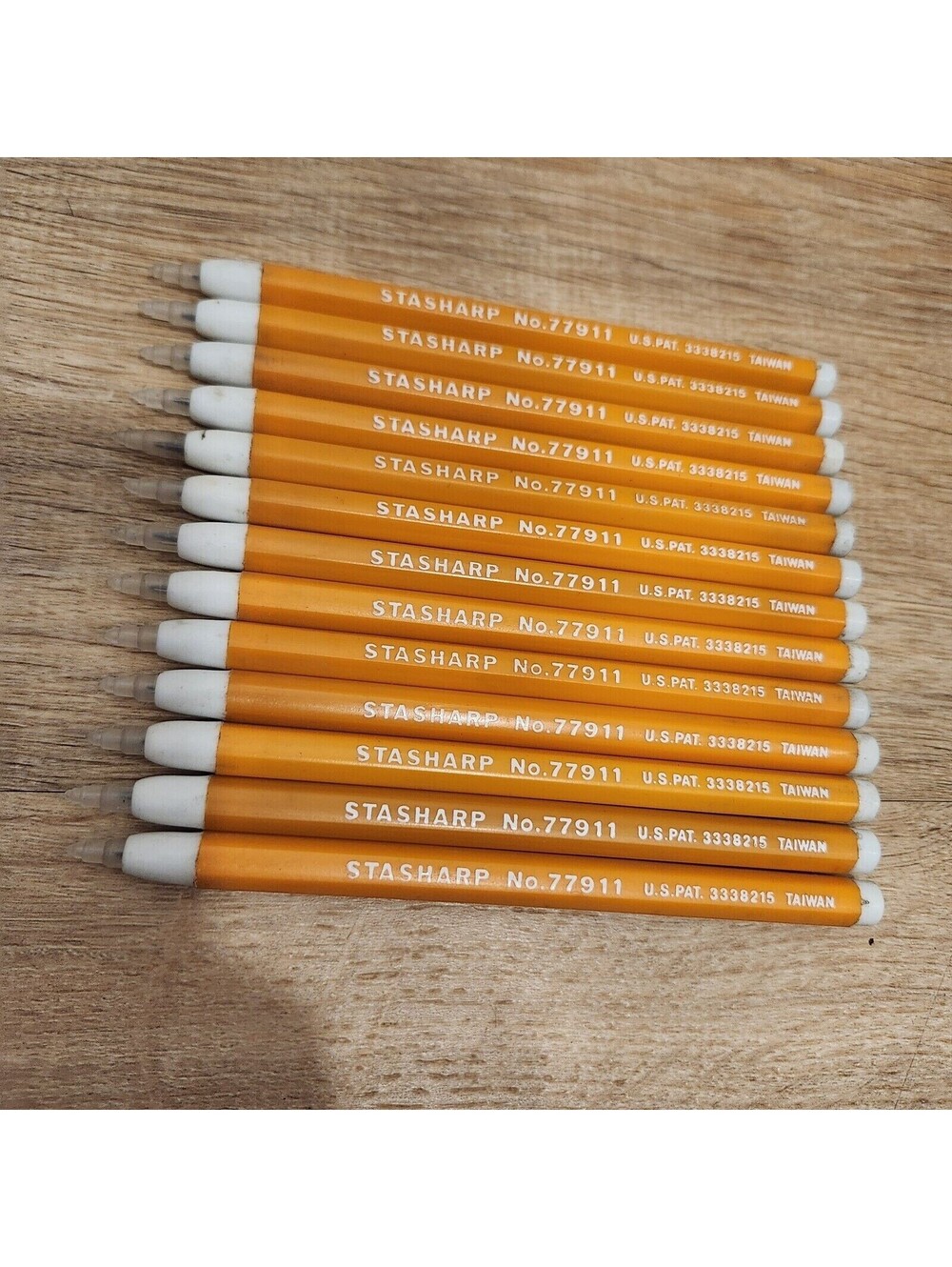 Vintage Lot Of 13 Orange Stasharp 77911 Replaceable Lead Pencil Taiwan New NOS